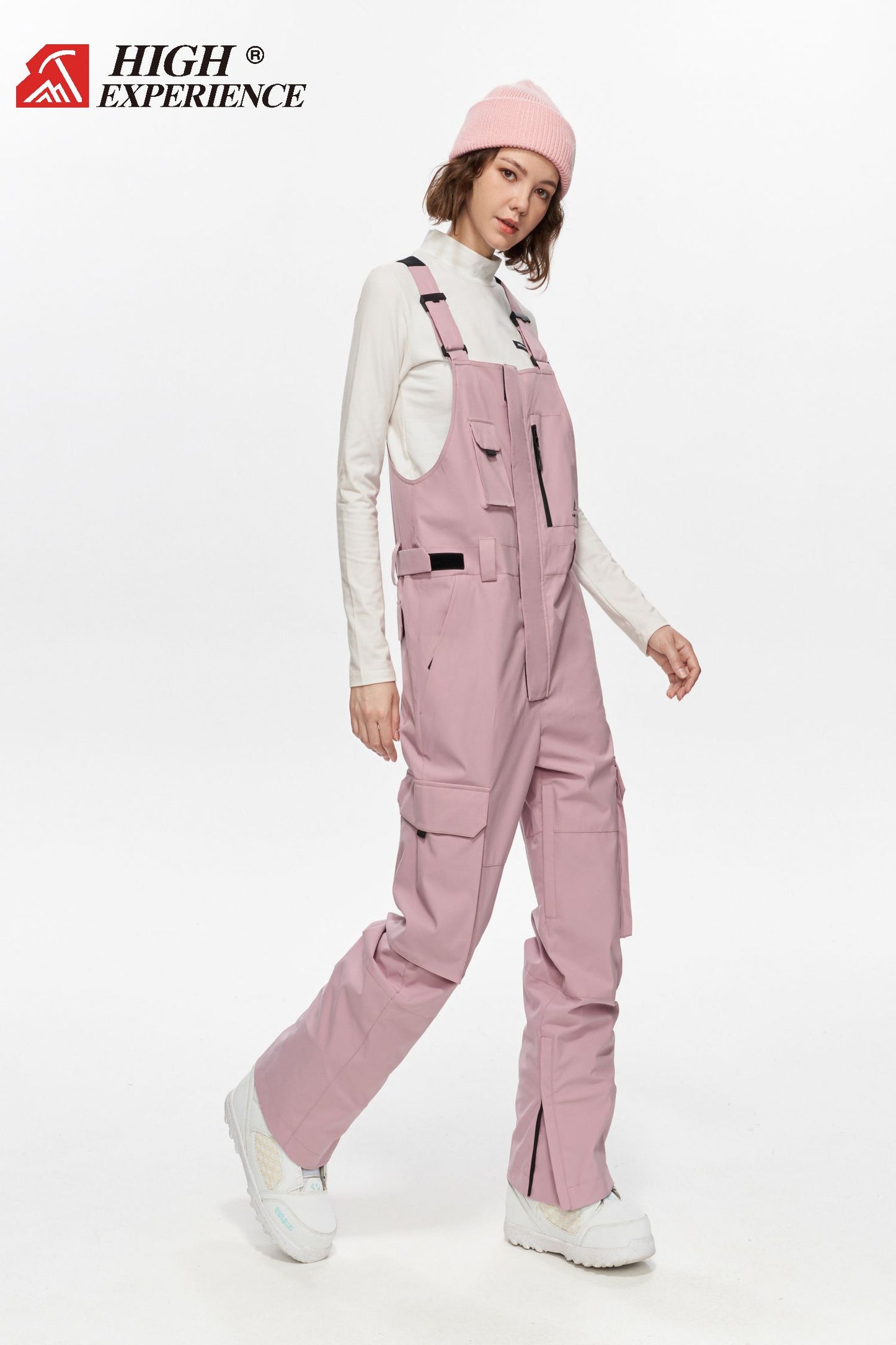 HIGH EXP Snow Bib Pants exile space pink