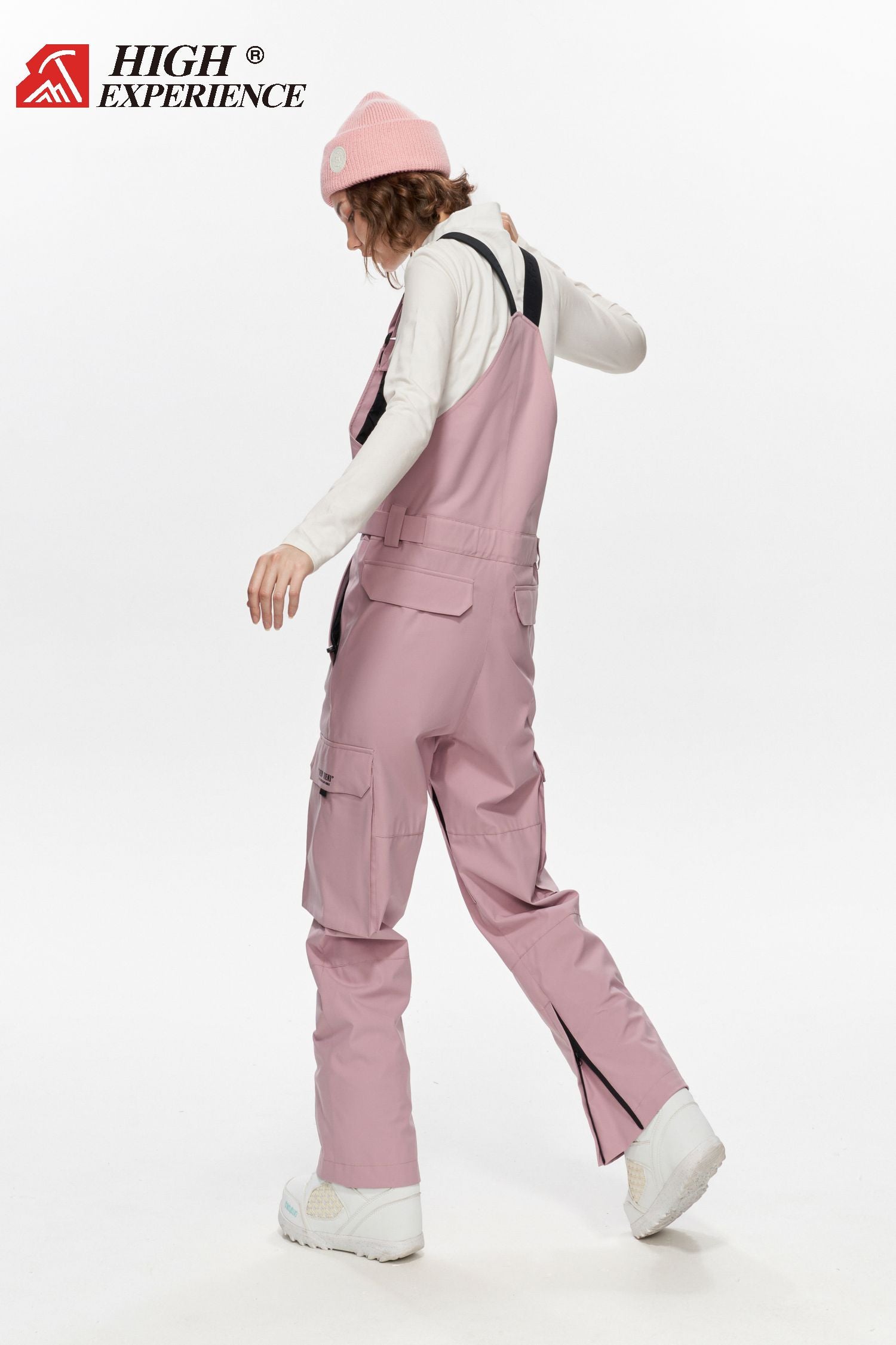 HIGH EXP Snow Bib Pants exile space pink