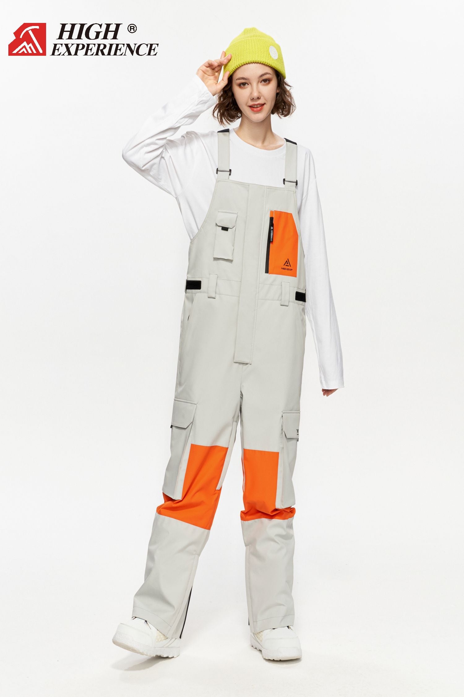 HIGH EXP Snow Bib Pants exile space off white