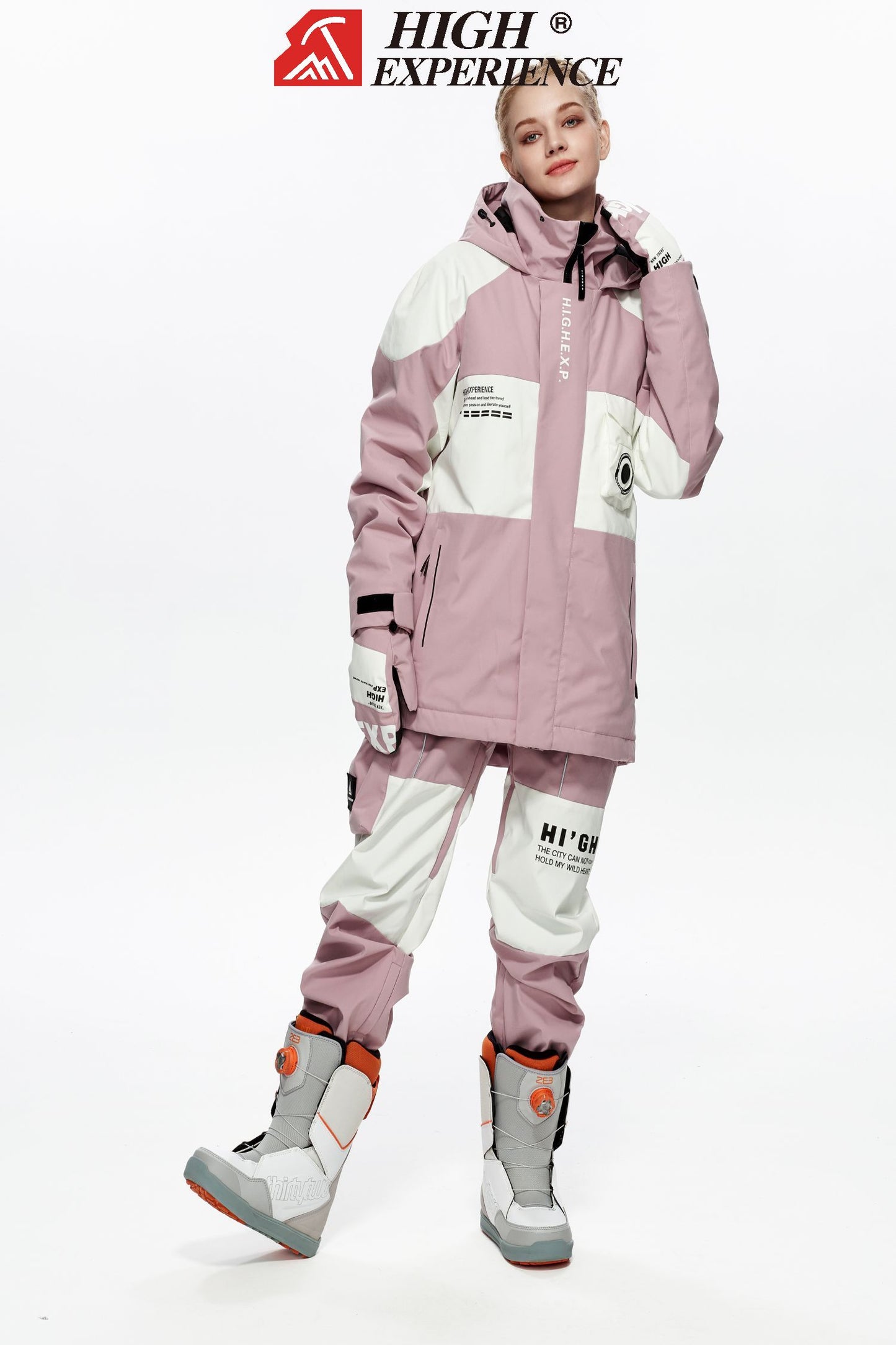 HIGH EXP Heated Temperature Adjustable Snowsuit exile space pink