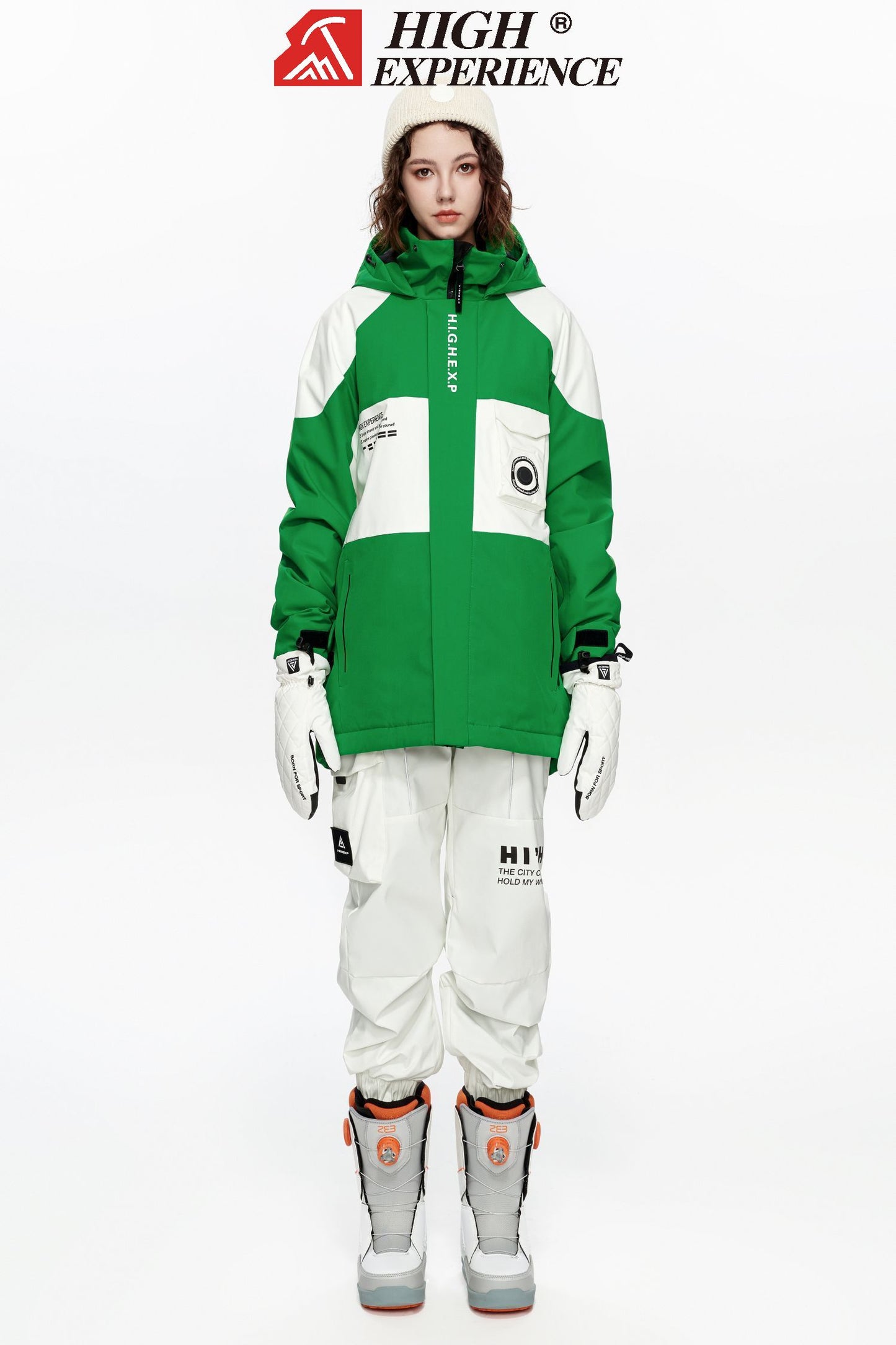 HIGH EXP Heated Temperature Adjustable Snowsuit exile space green