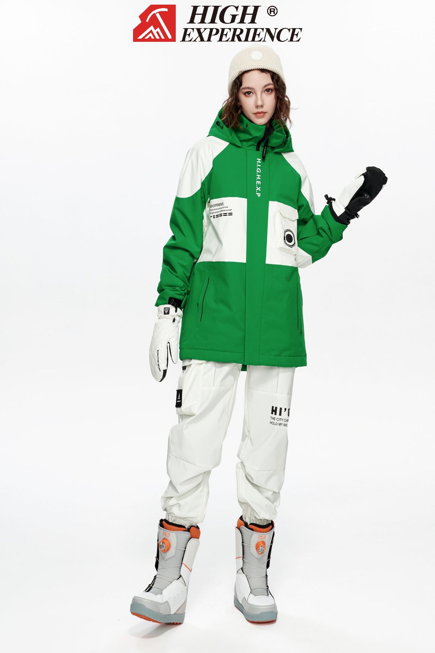 HIGH EXP Heated Temperature Adjustable Snowsuit exile space green