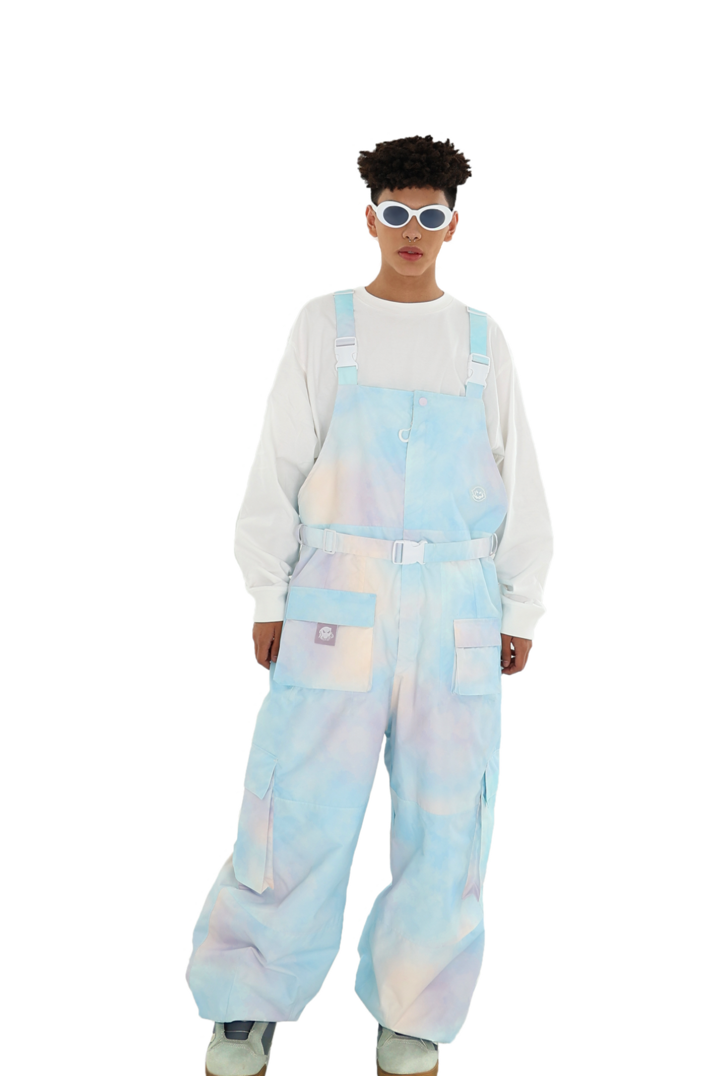 exile space LMDSNOW Snow Bib Pants Texture Blue