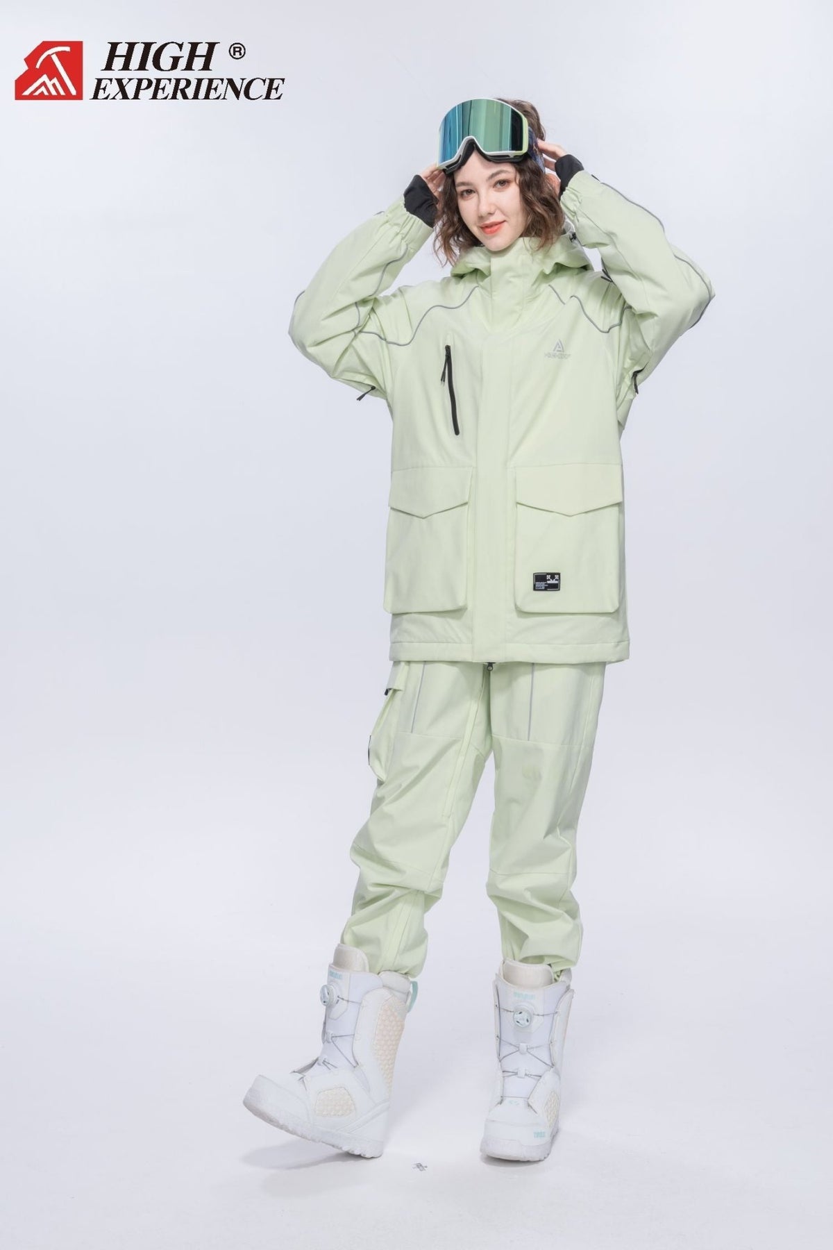 HIGH EXPERIENCE Expendition Waterproof Ski Snowboard Jacket and Pants Set