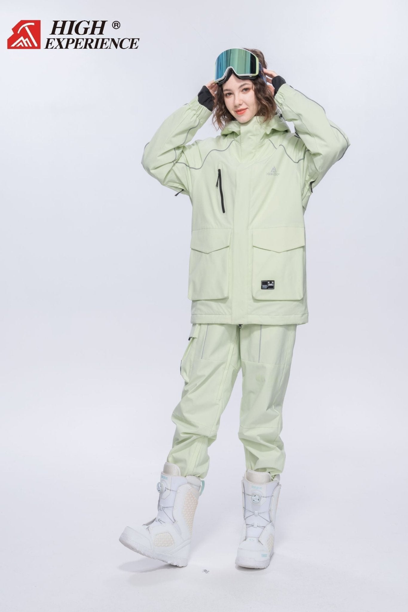 HIGH EXPERIENCE Expendition Waterproof Ski Snowboard Jacket and Pants Set