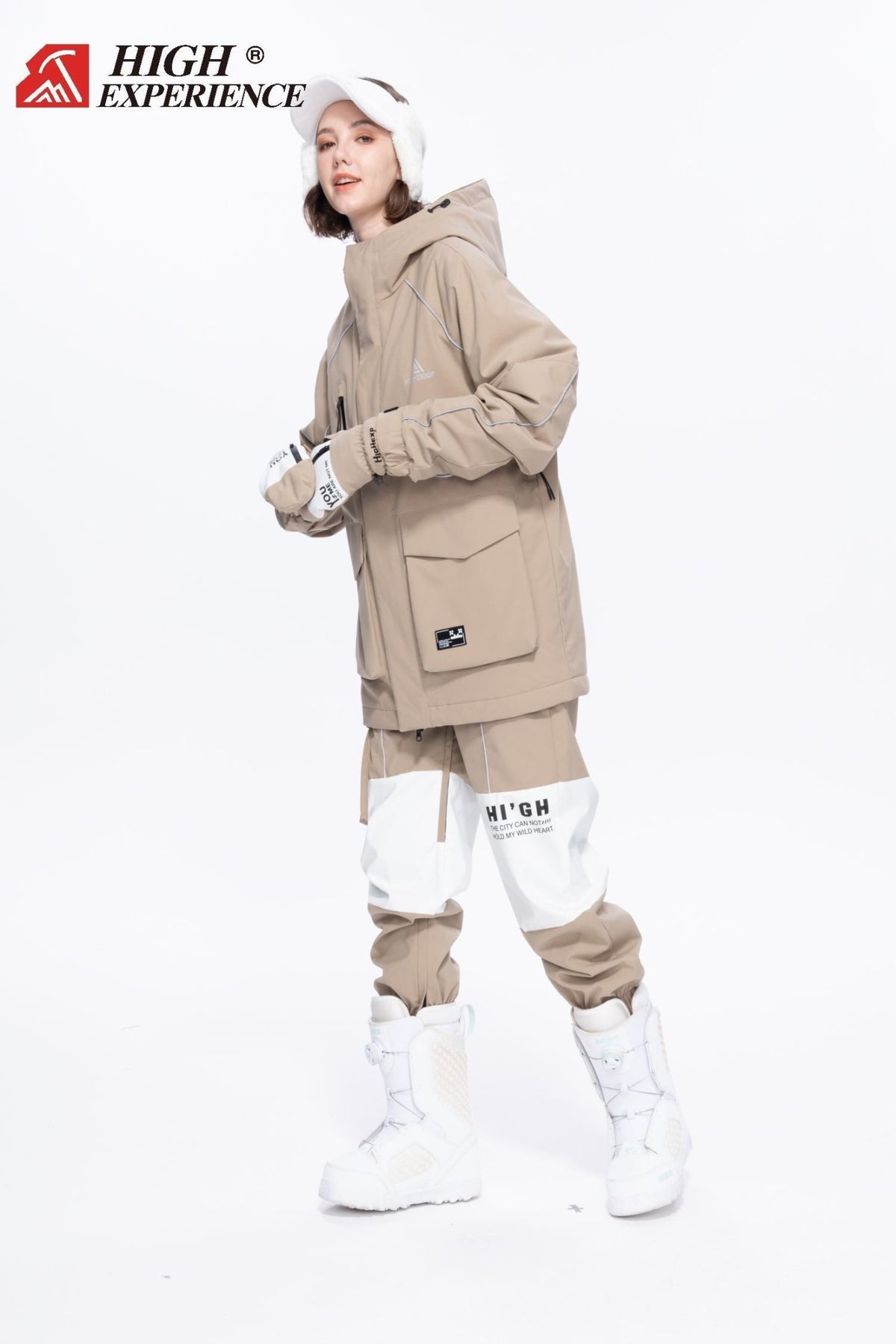 HIGH EXPERIENCE Expendition Waterproof Ski Snowboard Jacket and Pants Set