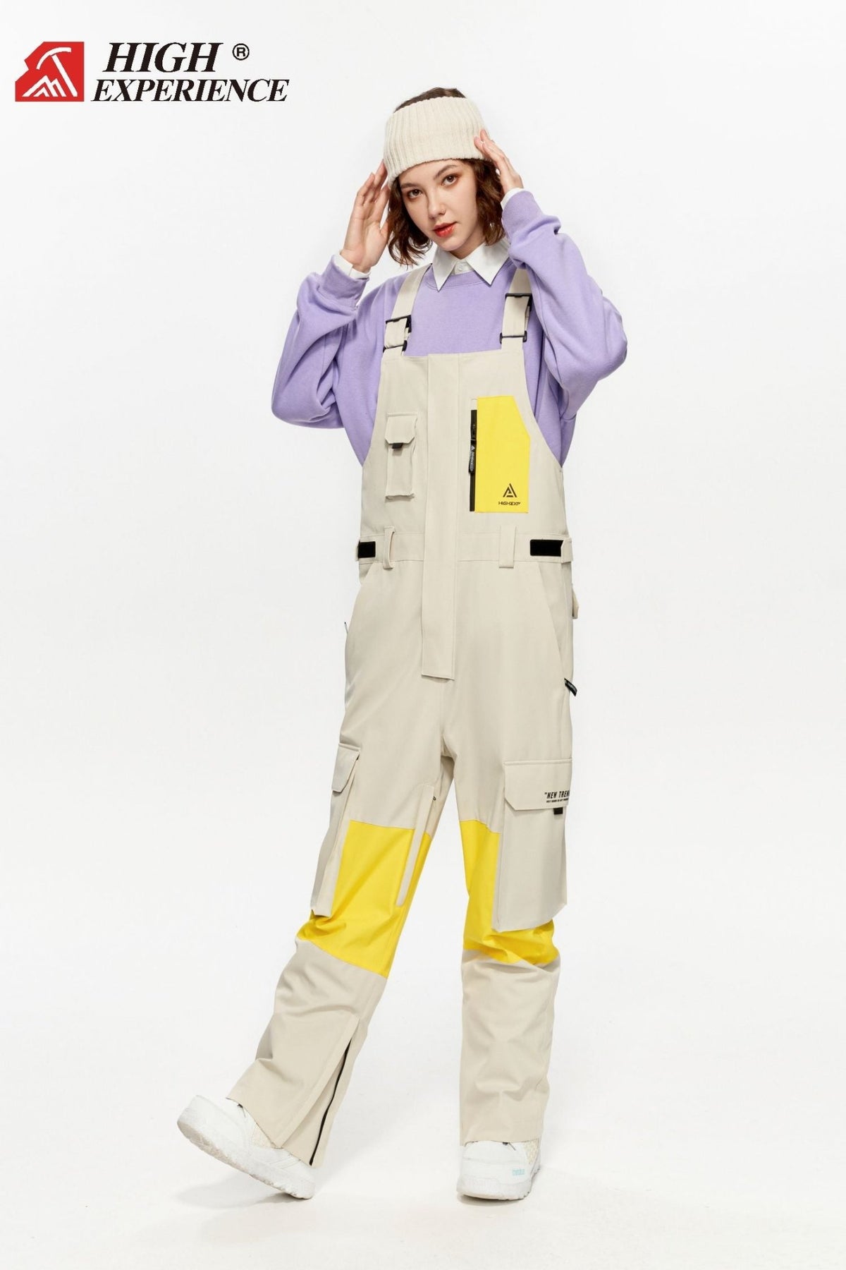 HIGH EXPERIENCE Shred Waterproof Ski Snowboard Bib Pants