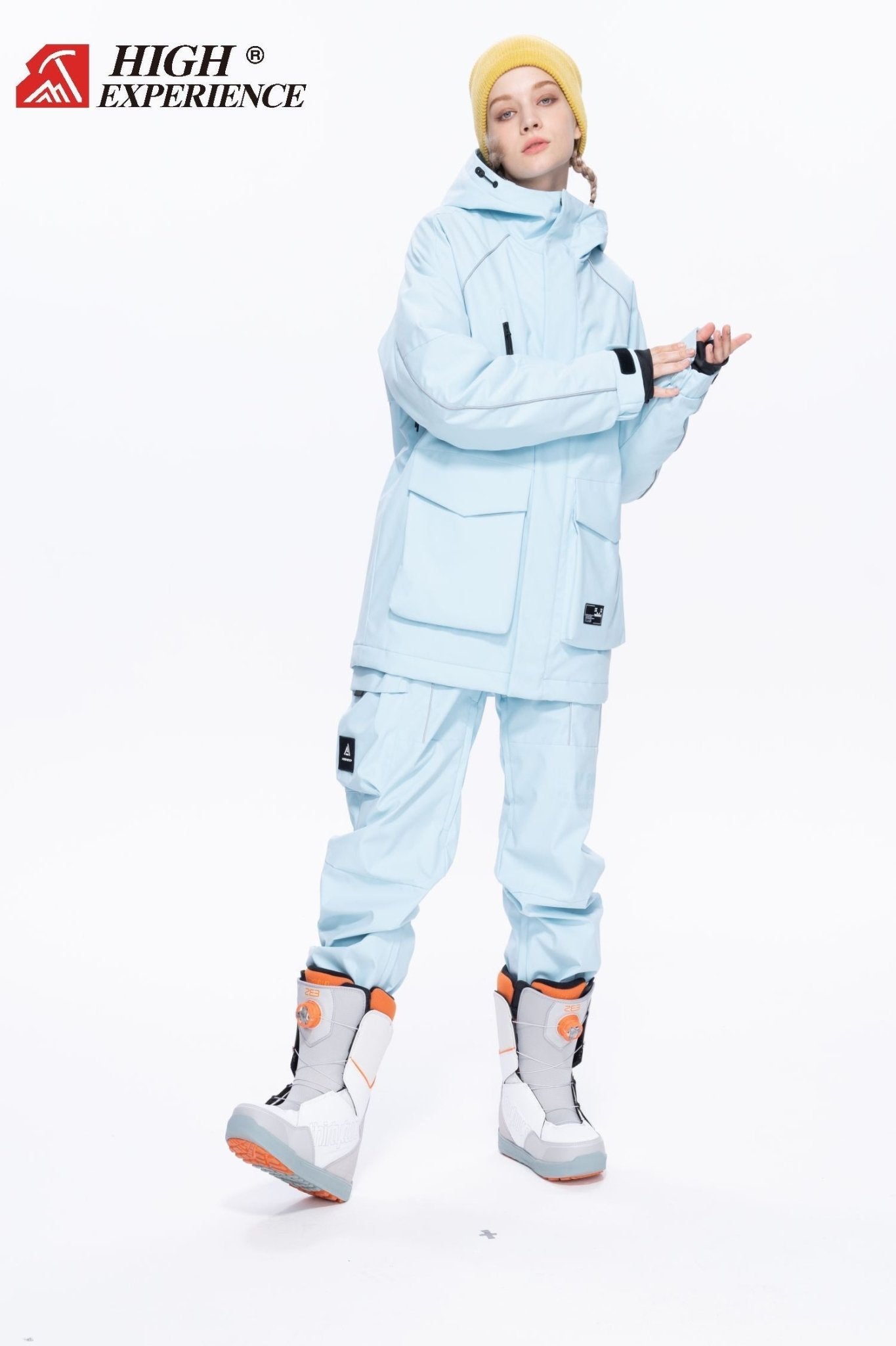 HIGH EXPERIENCE Women's Expendition Snow Jacket and Pants Set Blue