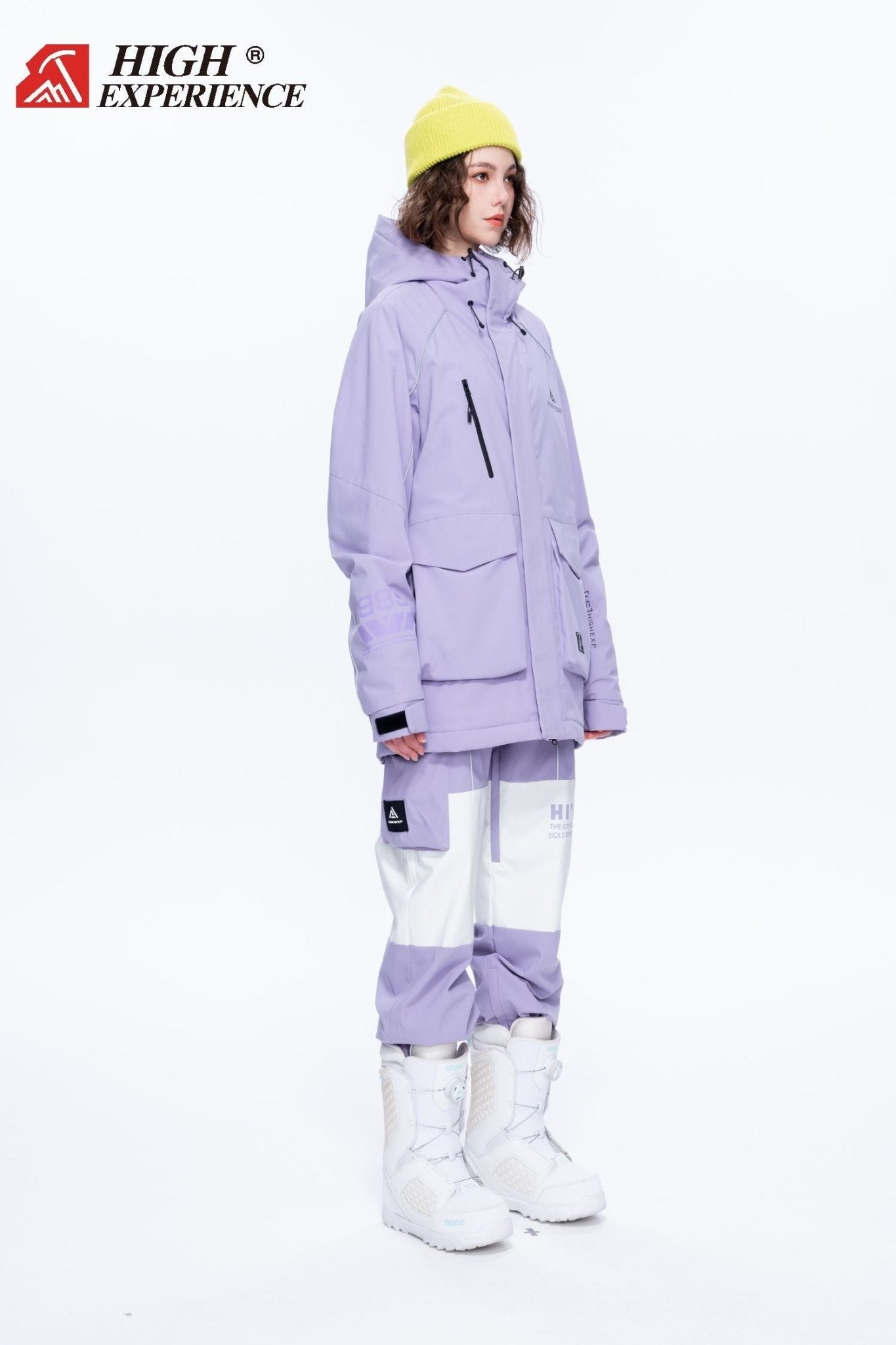 HIGH EXPERIENCE Women's Expendition Snow Jacket and Pants Set Purple