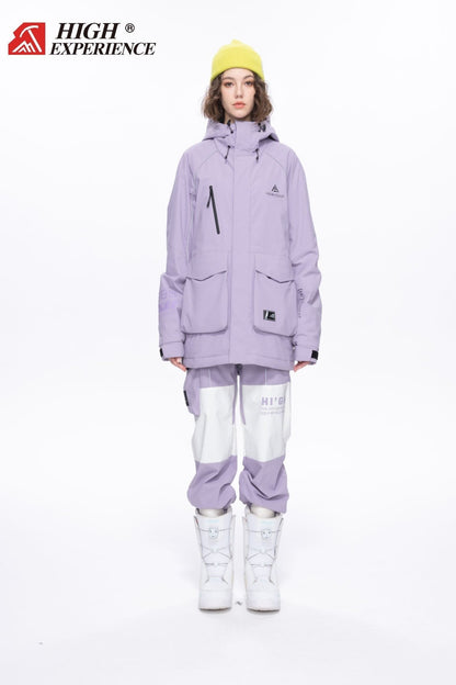 HIGH EXPERIENCE Women's Expendition Snow Jacket and Pants Set Purple