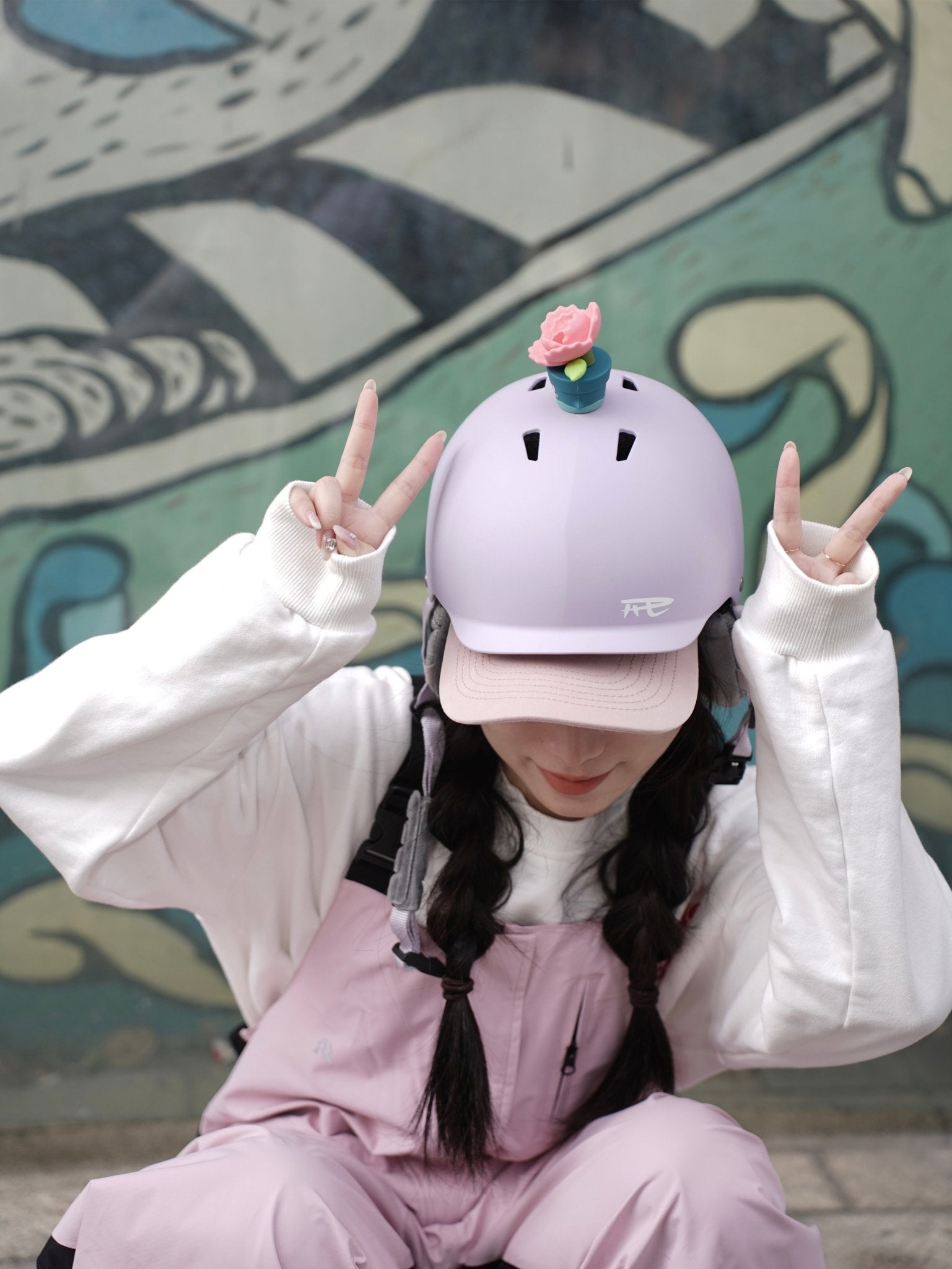 REV ORIX Snow Helmet Taro Purple