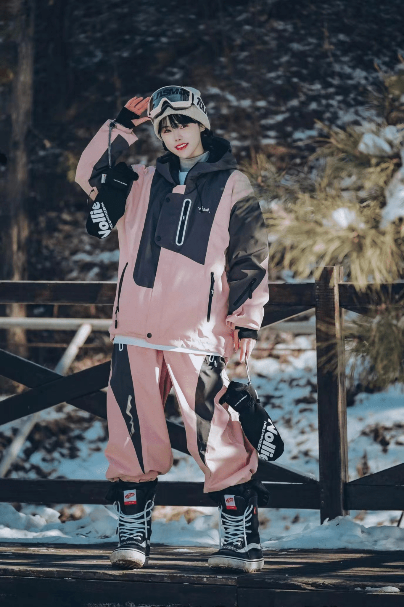 WELEM 3L QF Snow Pants Pink