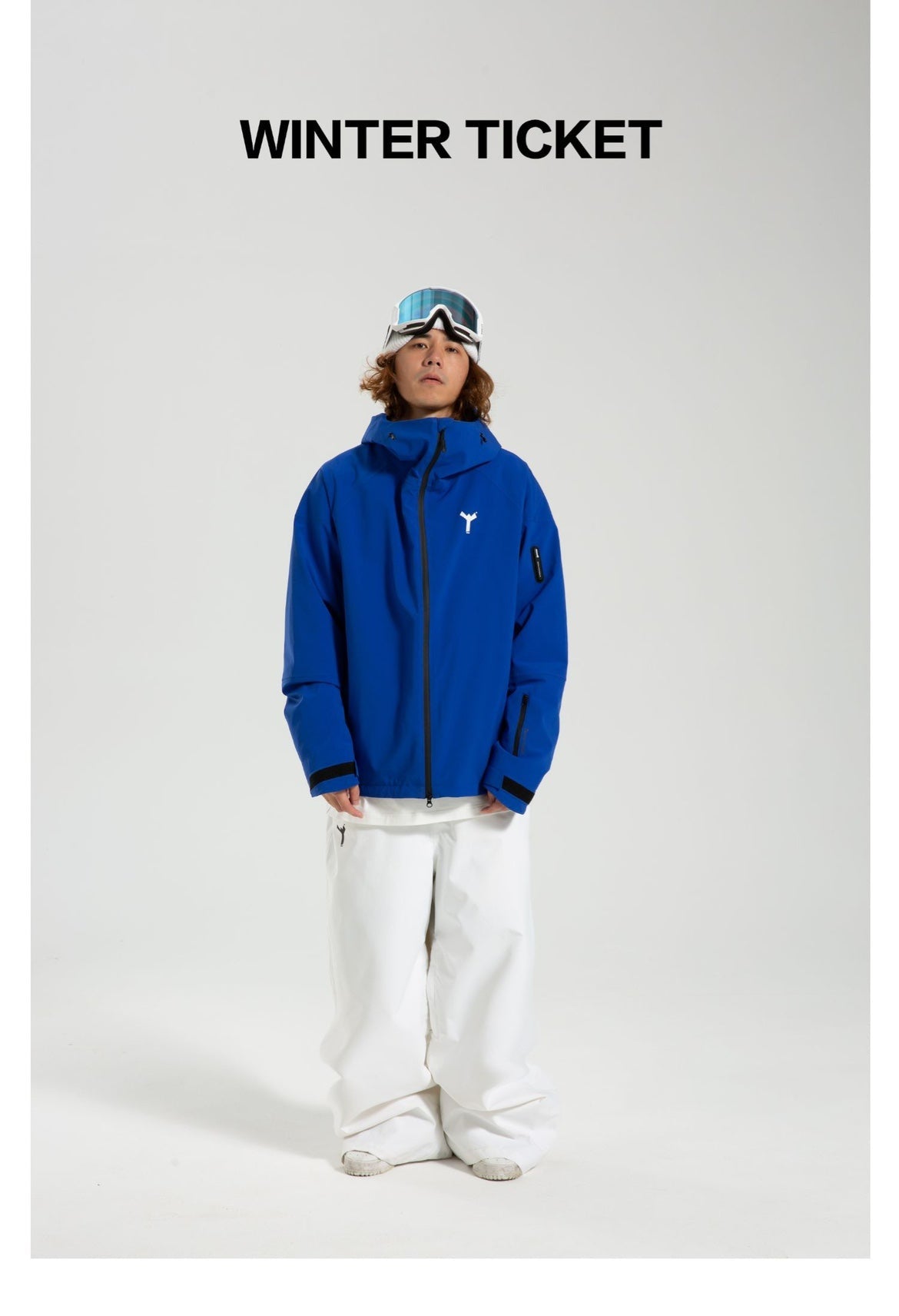 Winter Ticket Unisex RECCO® Snow Jacket Klein Blue
