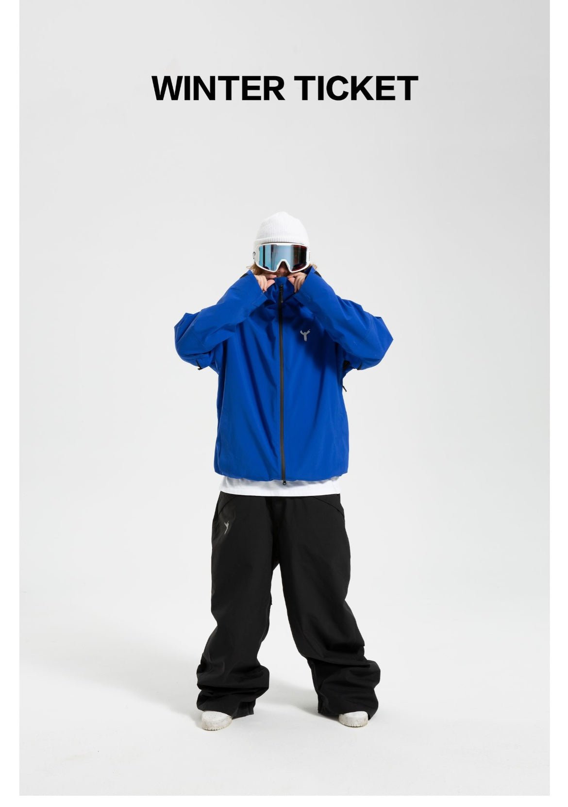 Winter Ticket Unisex RECCO® Snow Jacket Klein Blue