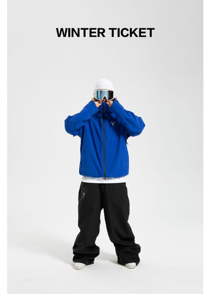 Winter Ticket Unisex RECCO® Snow Jacket Klein Blue