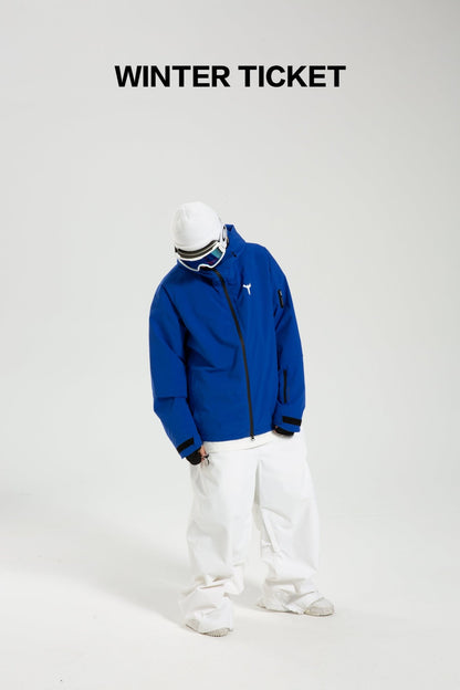 Winter Ticket Unisex RECCO® Snow Jacket Klein Blue
